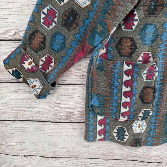 Vintage‎ Chico's Design Southwest Print Button Down Shacket Women's Size Large - Picture 5 of 12